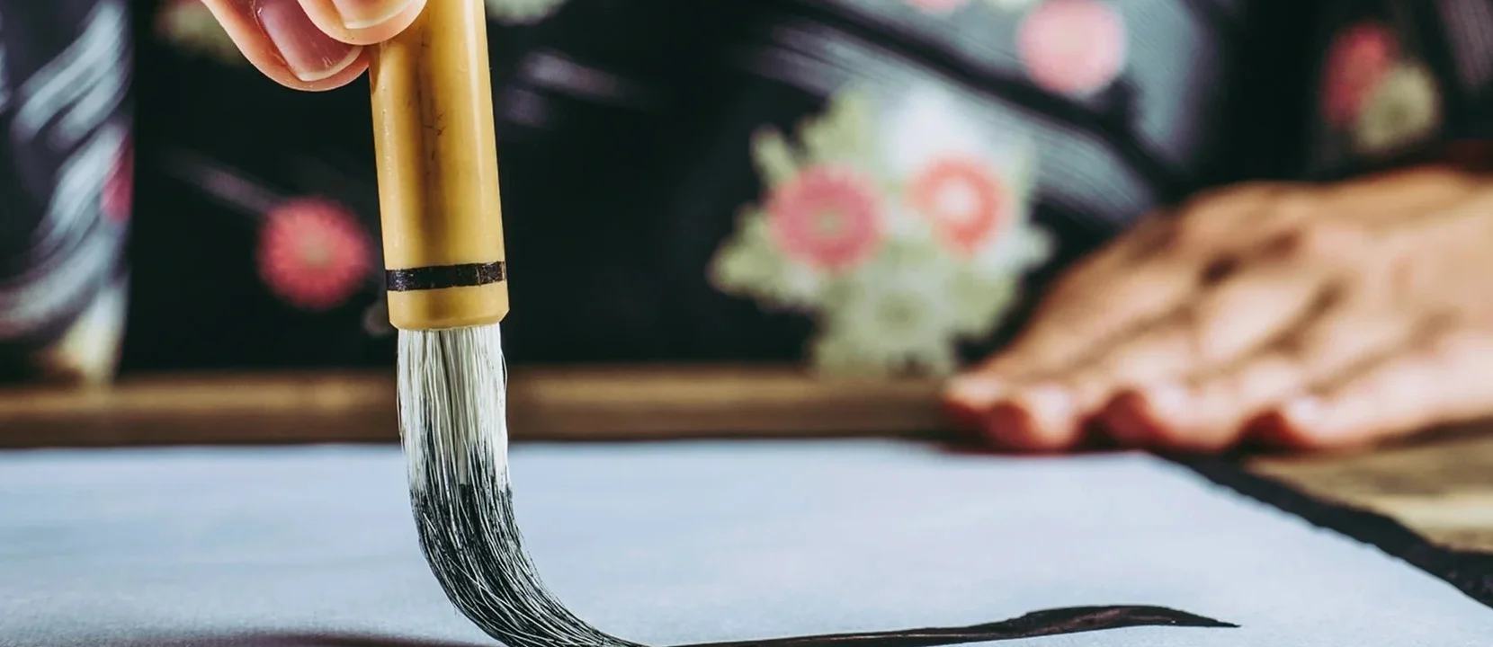 Japanese ink painting style banner